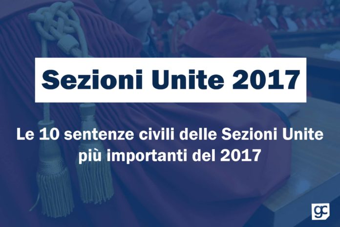 sentenze sezioni unite 2017, sentenze civili sezioni unite