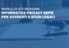 modello informativa privacy avvocati