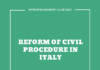 reform of civil procedure in Italy