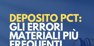 deposito PCT gli errori materiali più frequenti giurisprudenza