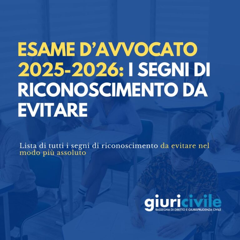 Esame avvocato 2025-26: i segni di riconoscimento da evitare