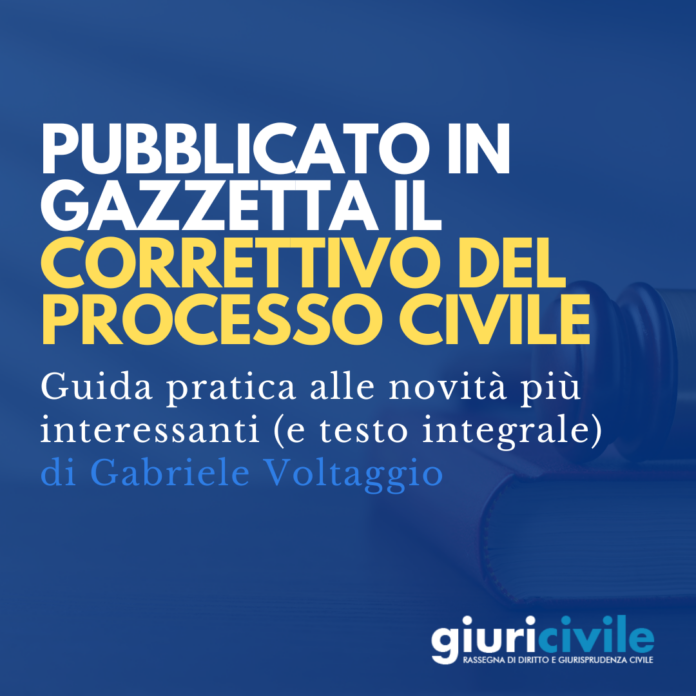 correttivo processo civile riforma cartabia