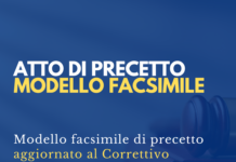 atto di precetto correttivo riforma cartabia modello facsimile