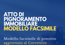 atto di pignoramento immobiliare correttivo riforma cartabia modello facsimile