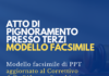 atto di pignoramento presso terzi correttivo riforma cartabia modello facsimile