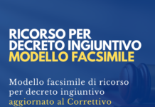 ricorso per decreto ingiuntivo correttivo riforma cartabia modello facsimile