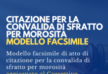 citazione per convalida sfratto per morosità modello facsimile pdf