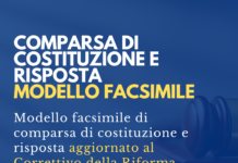 Comparsa di costituzione e risposta con eccezione di incompetenza per territorio Correttivo Riforma Cartabia modello facsimile pdf