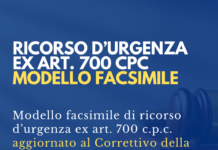Ricorso d'urgenza ex art 700 cpc Correttivo Riforma Cartabia modello facsimile pdf