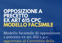 Atto di citazione in opposizione a precetto ex art 615 cpc Correttivo Riforma Cartabia modello facsimile pdf