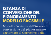istanza di conversione del pignoramento correttivo riforma cartabia modello facsimile