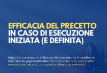 Efficacia del precetto in caso di esecuzione iniziata (e definita): normativa e giurisprudenza utile