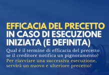 termine di efficacia del precetto in caso di inizio esecuzione art 481 cpc