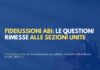 Fideiussioni ABI: le questioni rimesse alle Sezioni Unite