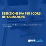 Esenzione IVA per i corsi di formazione – Commento alla Risposta dell’AdE n. 287/2025