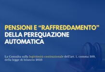 Perequazione pensioni: la Consulta conferma la legittimità del “raffreddamento”