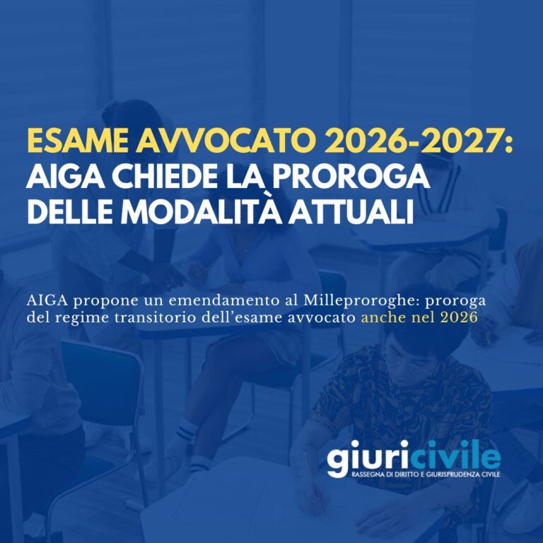 Esame avvocato 2026-27: AIGA chiede la proroga delle modalità attuali