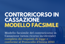 controricorso cassazione post riforma cartabia modello facsimile
