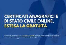 Certificati anagrafici e di stato civile: estesa l’esenzione dal bollo tramite ANPR