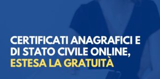 Certificati anagrafici e di stato civile: estesa l’esenzione dal bollo tramite ANPR