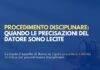 Procedimento disciplinare: quando le precisazioni del datore sono lecite
