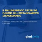 Il riallineamento fiscale da fusione sull’affrancamento straordinario – Commento alla Risposta dell’AdE n. 23/2026