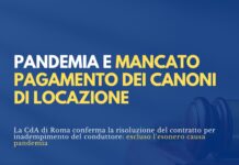 Pandemia e mancato pagamento dei canoni nei contratti di locazione ad uso abitativo