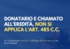 Donatario e chiamata all’eredità: ai beni oggetto di donazione non si applica l’art. 485 c.c.