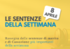 Le sentenze della settimana: rassegna di giurisprudenza del 15 aprile
