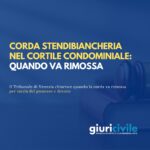 Corda stendibiancheria nel cortile condominiale: quando va rimossa