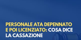Personale ATA depennato e poi licenziato: cosa dice la Cassazione