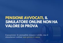 Pensione avvocati, il simulatore online non ha valore di prova