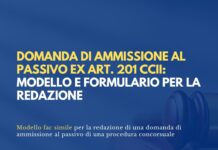 Domanda di ammissione al passivo ex art. 201 CCII: modello e formulario per la redazione