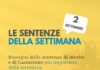 Le sentenze della settimana: rassegna giurisprudenziale del 2 settembre